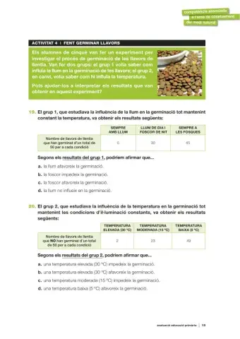 Fent germinar llavors