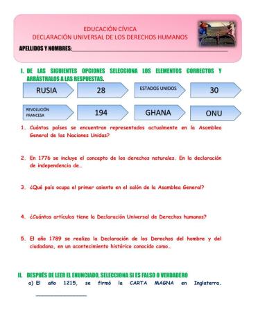 Declaración universal de los derechos humanos