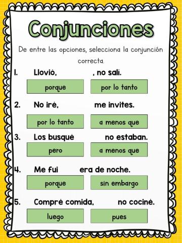 Conjunciones