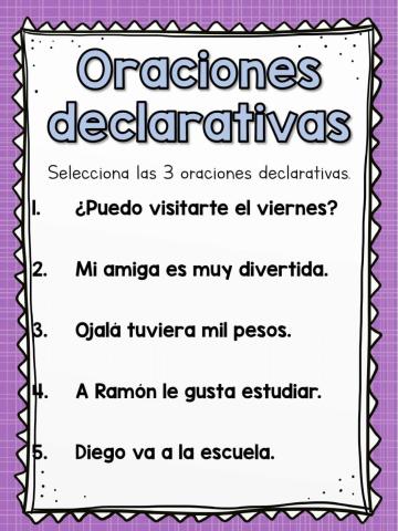 Oraciones declarativas