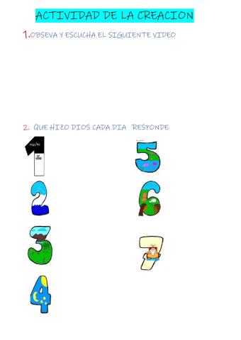 Actividad de la creación