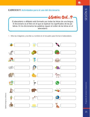 actividad uso del diccionario 