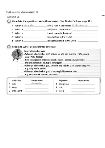 SUPERLATIVE ADJECTIVES