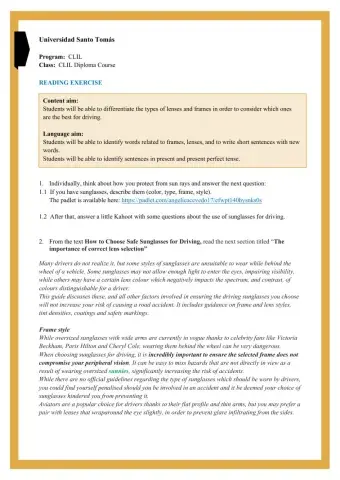 Reading evaluation 2nd. version