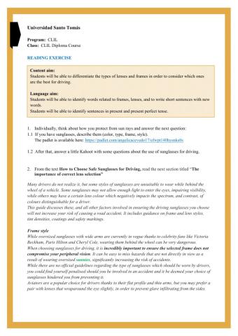 Reading evaluation 2nd. version