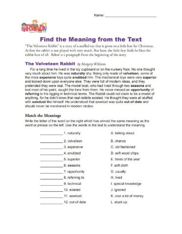 Find the Meaning From the Text