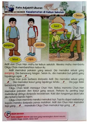Kata adjektif ukuran