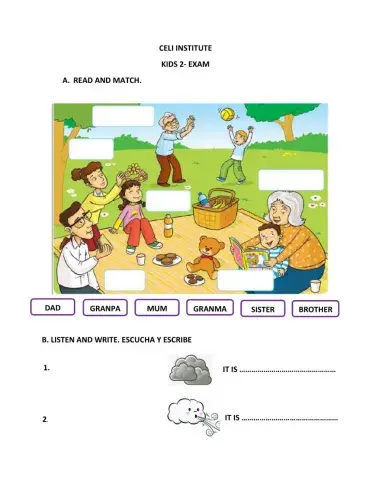 Exam for kids