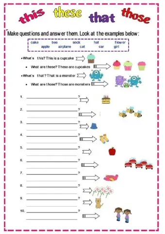 Demostrative Adjectives (Questions)