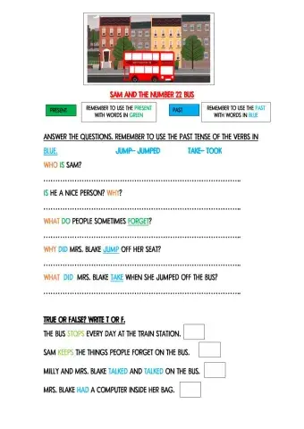 Sam and the number 22 bus