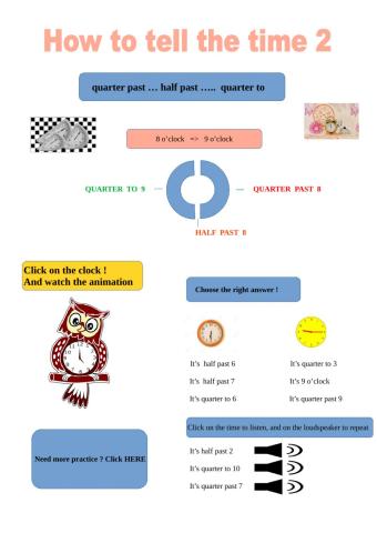 How to tell the time 2