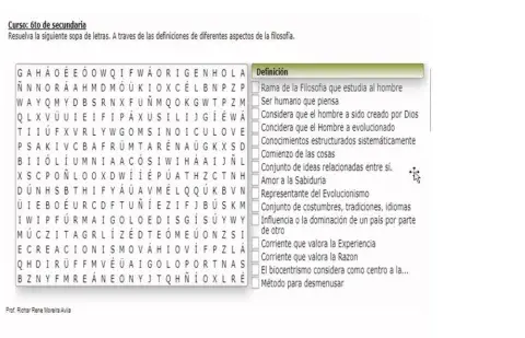 CUANTO SABES DE FILOSOFíA- SOPA DE LETRAS