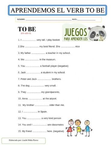 Aprendemos el Verbo -to be-
