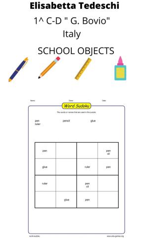 School objects sudoku