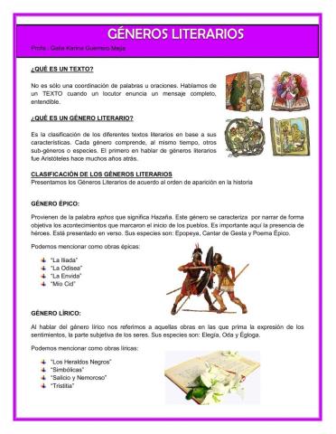 Los géneros literarios