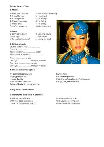 Video Exercise based on Britney Spears's song -Toxic-