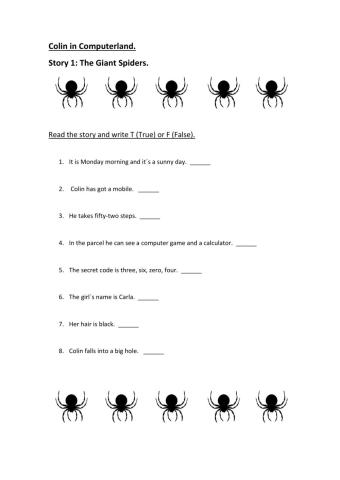 Story 1: The Giant Spiders - Colin in Computerland