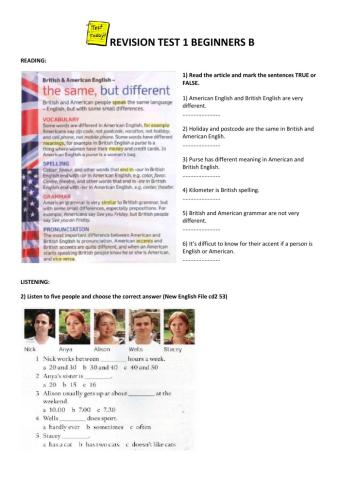 Revision test, life unit 6-7