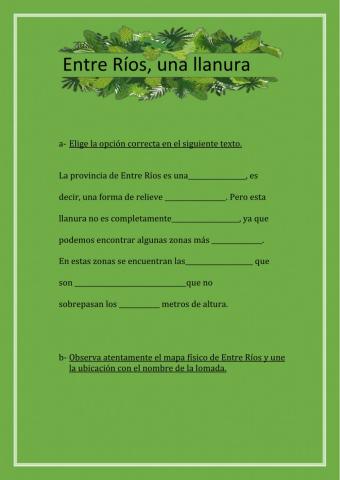 Entre Ríos, una llanura ondulada