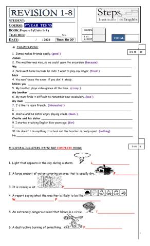 1st term test revision