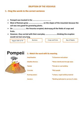 Eruption of vesuvius