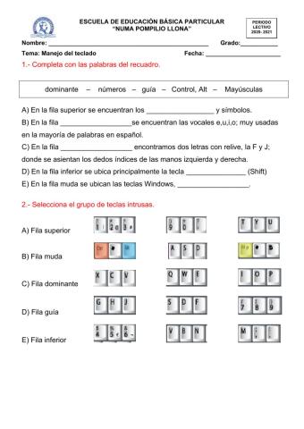 El manejo del teclado