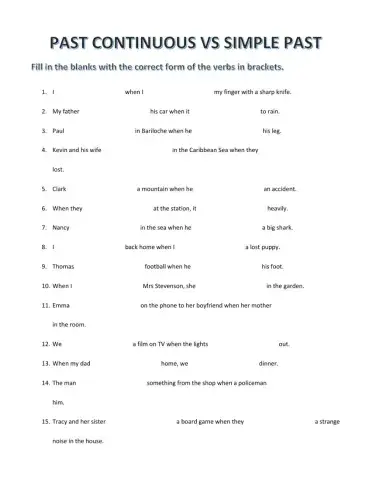 Past Continuous vs Simple Past