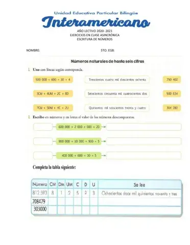 Escritura de números