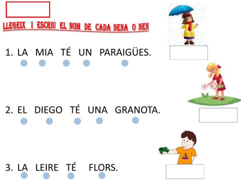 Llegir i escriure el nom