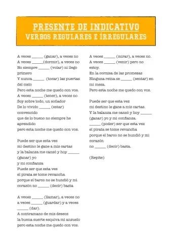 Presente de Indifenido: Canción