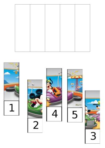 Puzzle verano. 1 al 5.