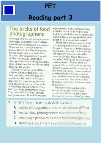 PET - Reading part 3