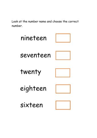 Select the correct number