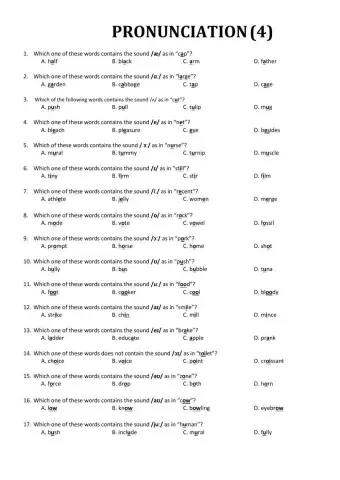 PRONUNCIATION -Phonetics (4)