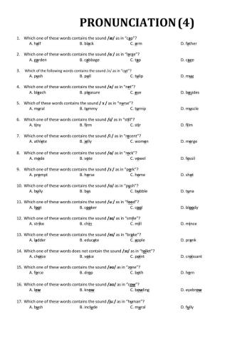 PRONUNCIATION -Phonetics (4)