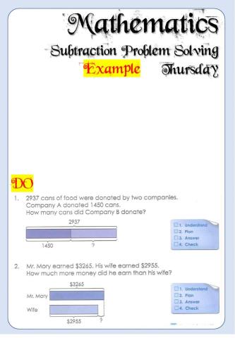 Week 20 - Thursday - Maths 4 and 5