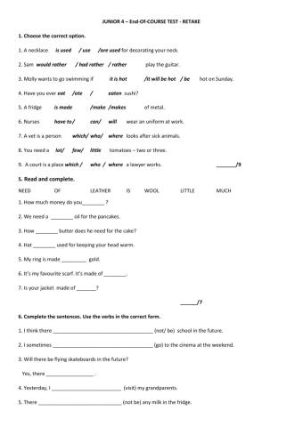 GMF4 - End-of-course exam - grammar