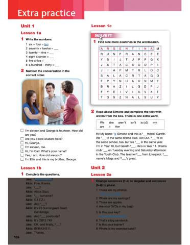 TEENS 1 mid term test