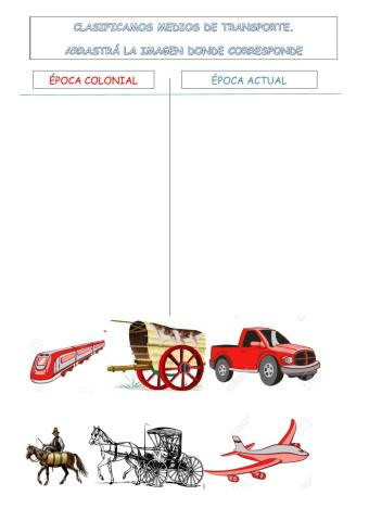 Clasificación de medios de transporte