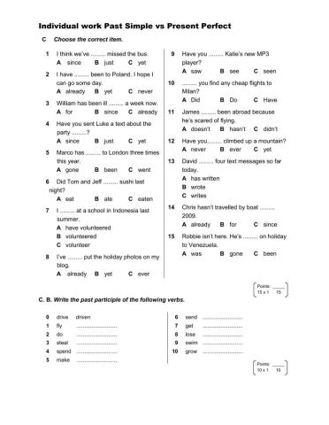 Past Simple vs Present Perfect