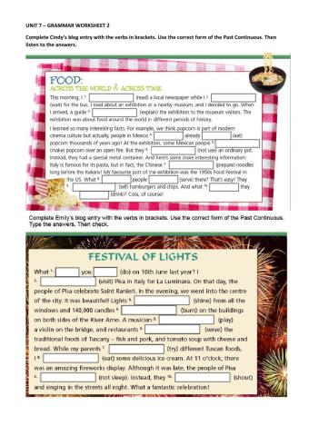 UNIT 7 - Grammar Worksheet 2