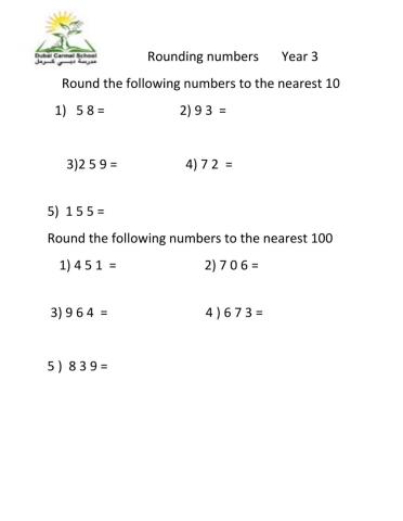 Rounding numbers
