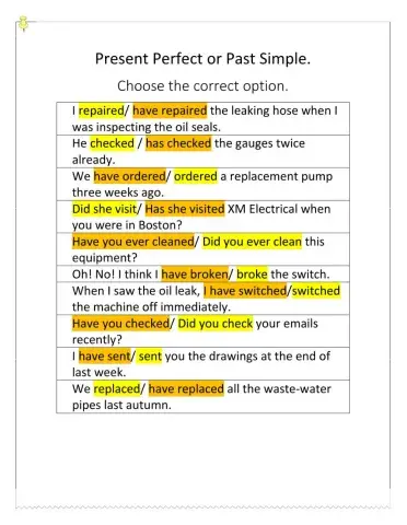 Present Perfect or Simple Past