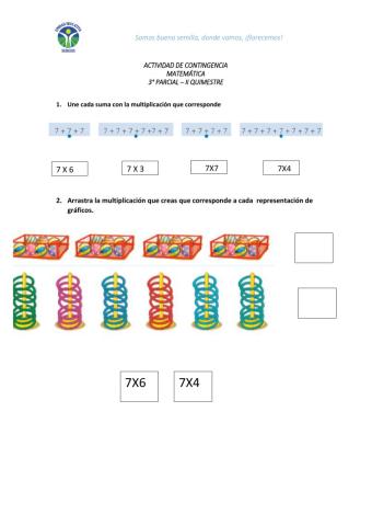 Noción de multiplicación X 7