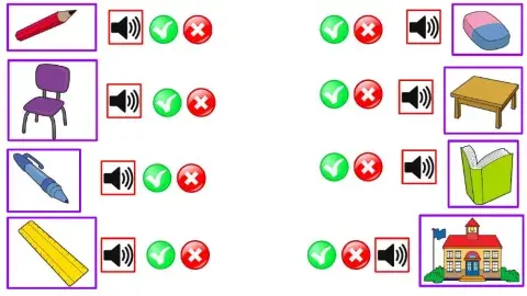 School Objects - Listen and choose