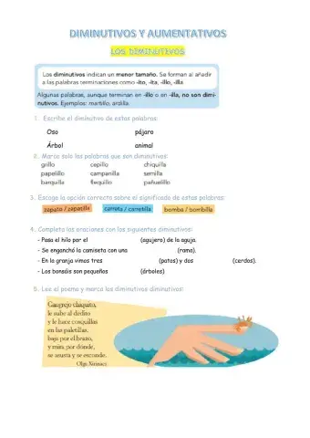 Aumentativos y diminutivos