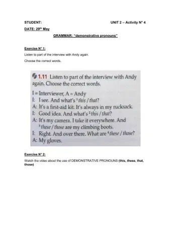 Demonstrative pronouns