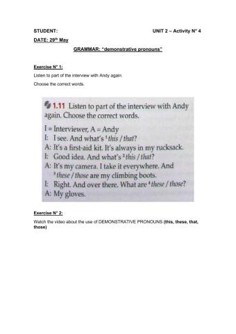 Demonstrative pronouns