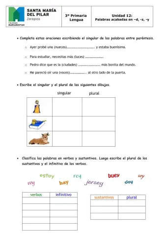 Palabras acabadas en -d,-z, -y