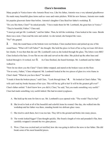 Oxford Discover 3 - unit 14 - gapped text